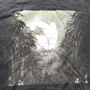 Mitchell & Ness Black Tee with Red Script Label